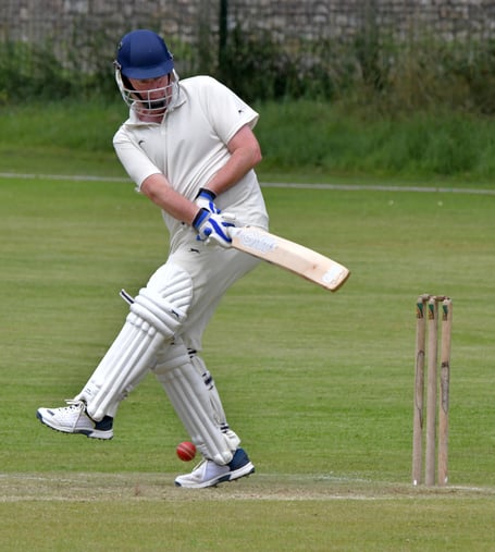 Adrian Myran in action for Brompton Ralph 2nd XI recently in the West Somerset Cricket League