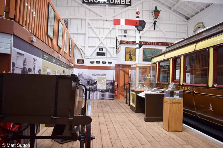 Inside the Gauge Museum at Bishops Lydeard Station.