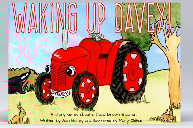 'Waking Up Davey', the first of four children's books based on a West Somerset tractor.