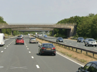 M5 lane closed after car left carriageway and collided with hedge