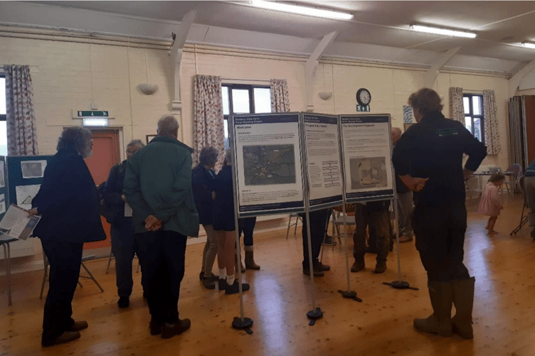 A public consultation on plans for new housing in Wheddon Cross was held last year. PHOTO: Golden Planning.