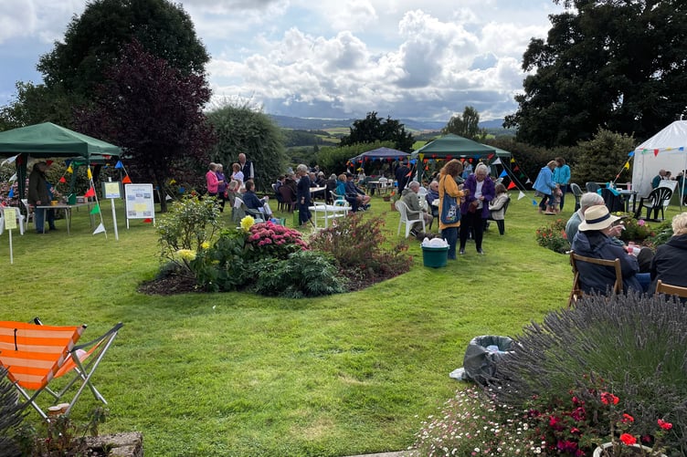 The scene at last year's garden party in Bicknoller for Macmillan CancerSupport.