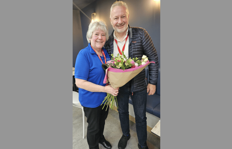 Sandra Nicholson celebrates 25 years of dedication with long service award at Roadchef Sedgemoor