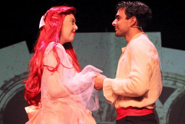 Ariel and Prince Eric in The Little Mermaid, at the Regal Theatre, Minehead.