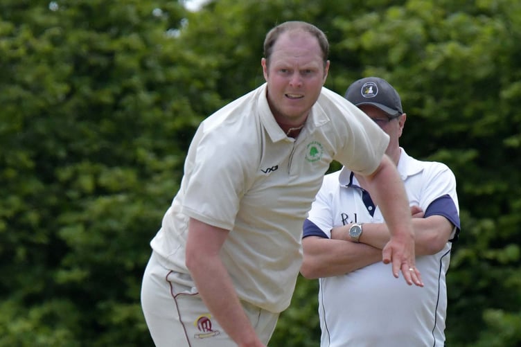 Mark Lovell - snapped up two wickets for Ashbrittle