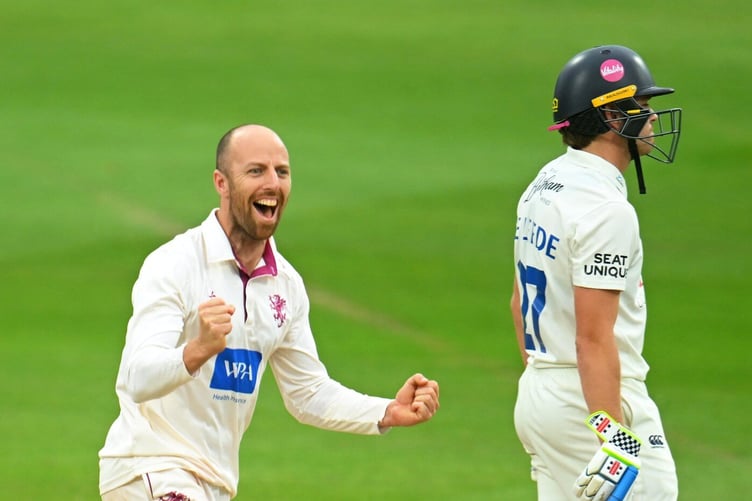Jack Leach whose 12-wicket haul saw Somerset to victory over Durham