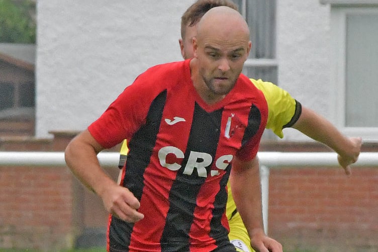 Brandon Walsh - close to scoring for Watchet in second half