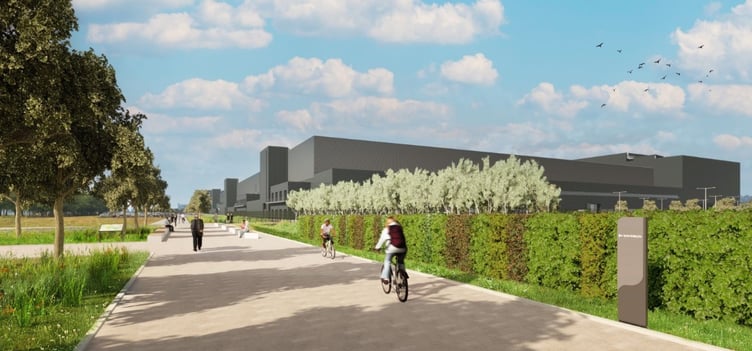 Artist's Impression Of The New Gigafactory On Enterprise Way Near Puriton. (Credit: Agratas)
