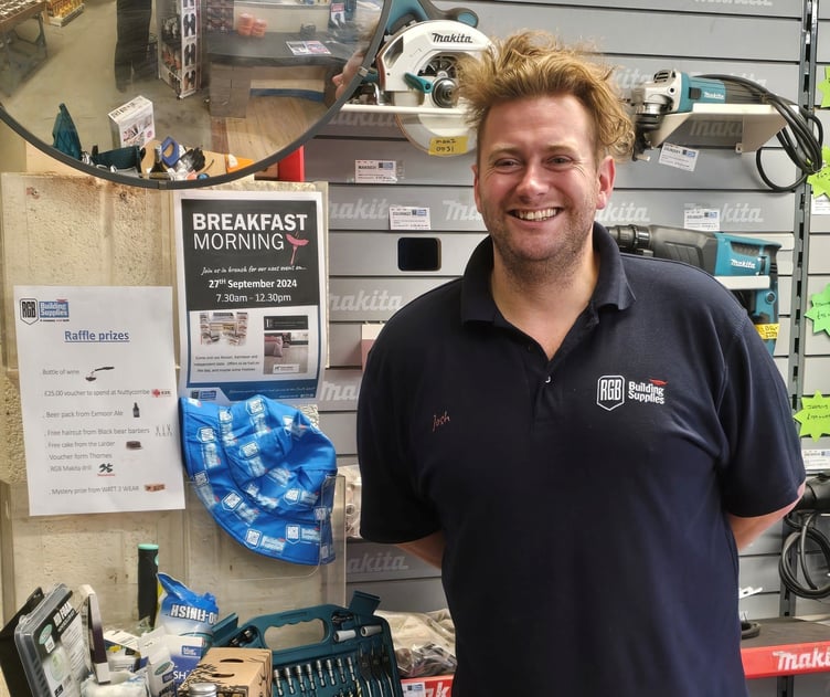 Josh Fyfe, at RGB Building Supplies, will be losing his hair in the name of charity