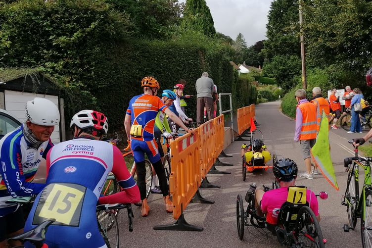Competitors at the two starts at Porlock