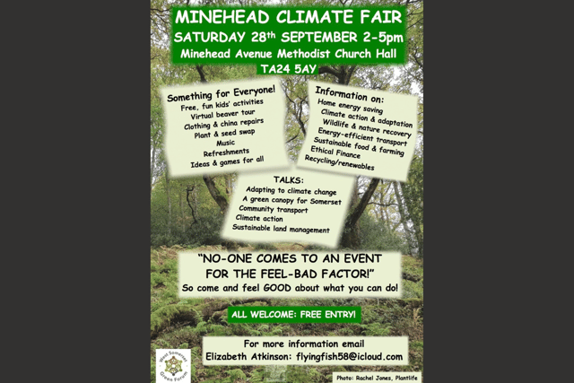 Minehead Climate Fair to inspire West Somerset with positive solutions
