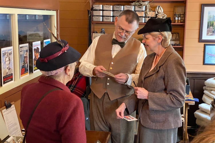 Shopkeepers at Stogumber (Photo: Tim Wetherell)
