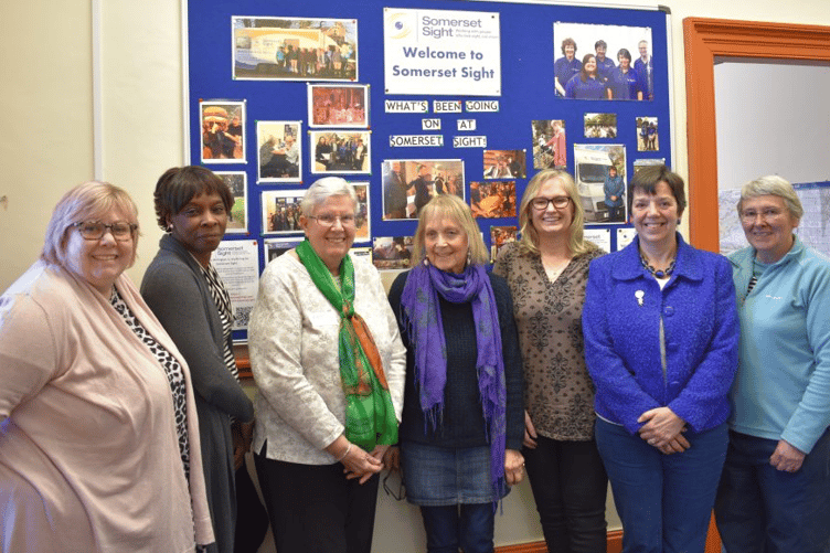 Somerset Sight volunteers on a training day.