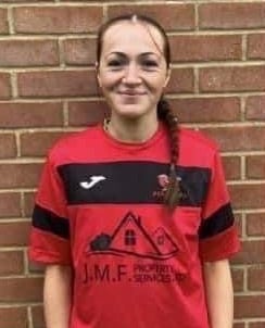 Kayleigh Campbell-Farmer - on target for Porlock Ladies