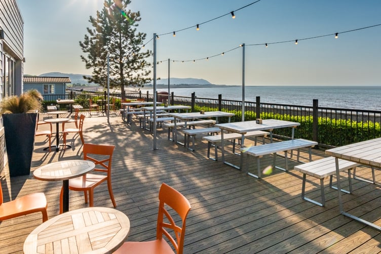 A view of Hoburne's Blue Anchor Caravan Park.
