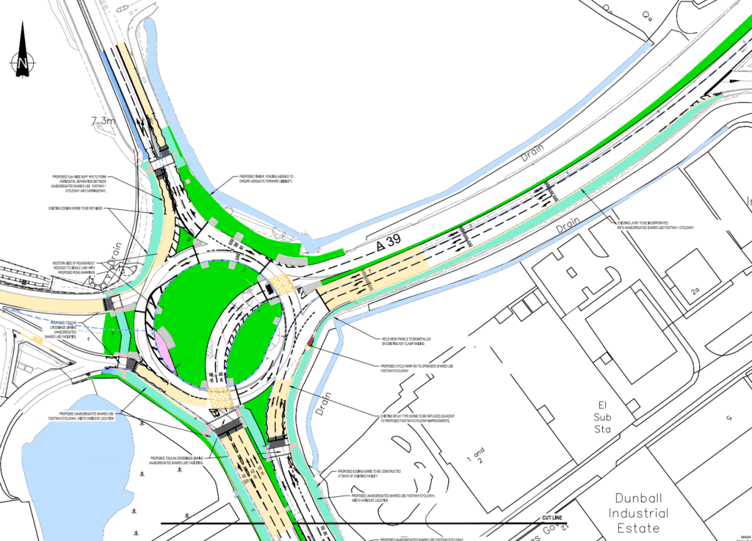 Somerset Dunball Roundabout A39 Junction 23 M5