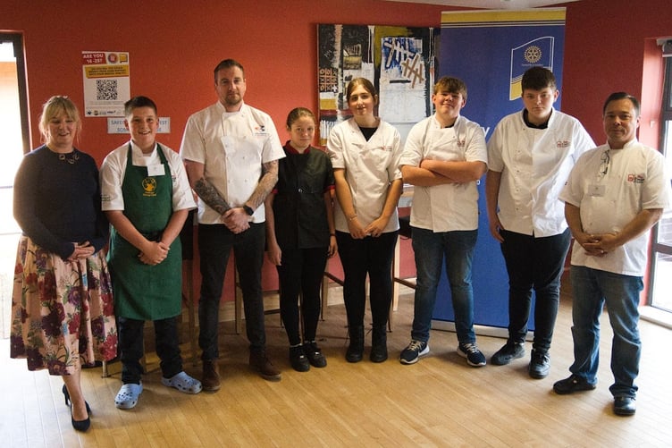 The finalists and judges in this year's Exmoor Young Chef competition with winner Austin Nelder on the left.