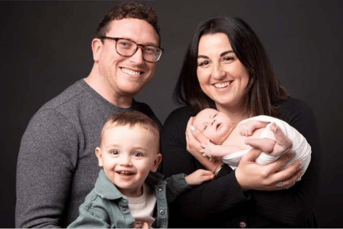 Calum Taylor-Dodd with his wife Nina and their children M5 suicide Spaxton died death