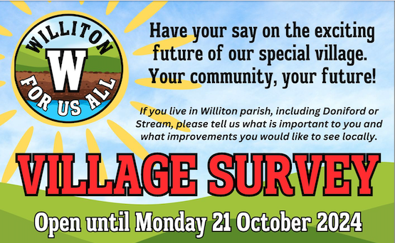 Williton Parish Council is carrying out a village survey of adults and youngsters.
