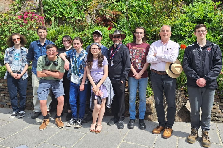 Bridgwater and Taunton College students attended a Dulverton Weir and Leat Conservation Trust garden party where they're thanks for making a film about its work.