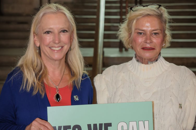 MP Rachel Gilmour (right)