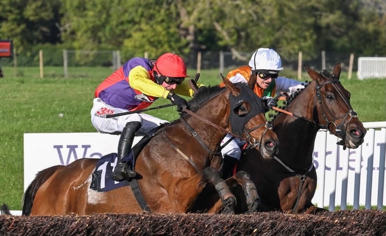 Neon Moon (nearest camera) winning at Chepstow