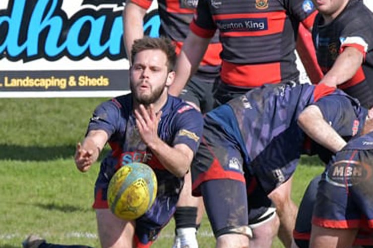 Scrum half Hugh Harris scored two tries and converted six for Wiveliscombe