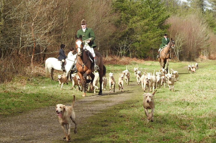 A previous meet of the Taunton Vale Harriers.