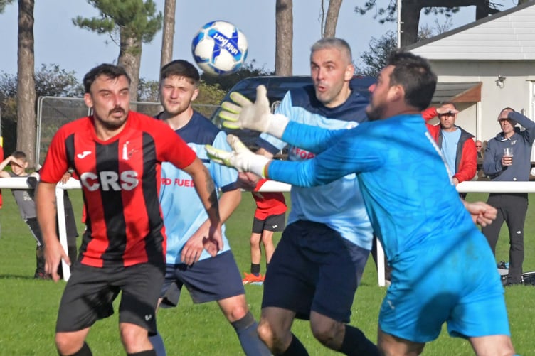 Watchet goalkeeper Vinnie Jones who misses the game against Uphill Castle