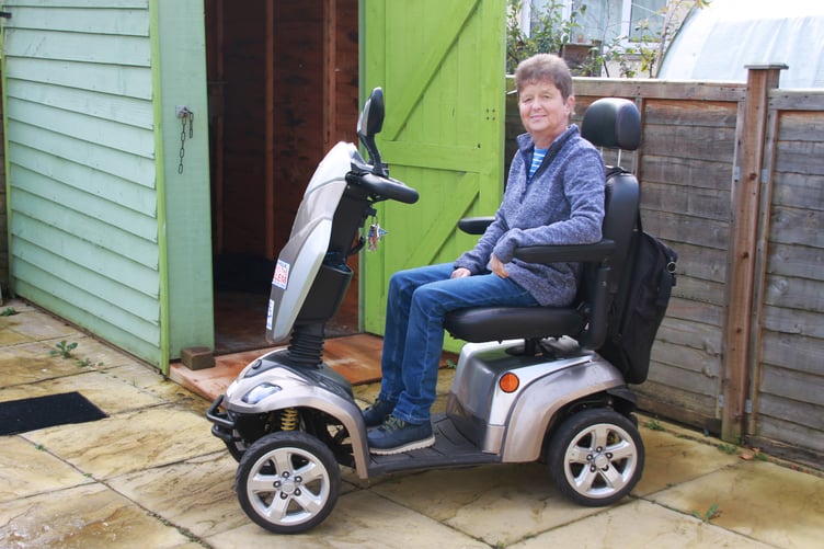 Minehead heart and double lung transplant patient Lyn Harvey. PHOO: George Ody.