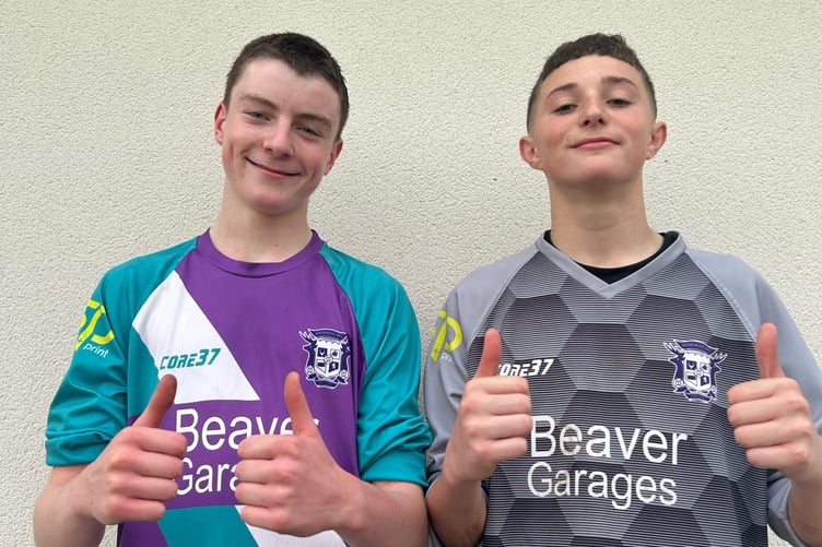 Minehead's Man of the Match (shared) - Jake Alford (left) and Edward How