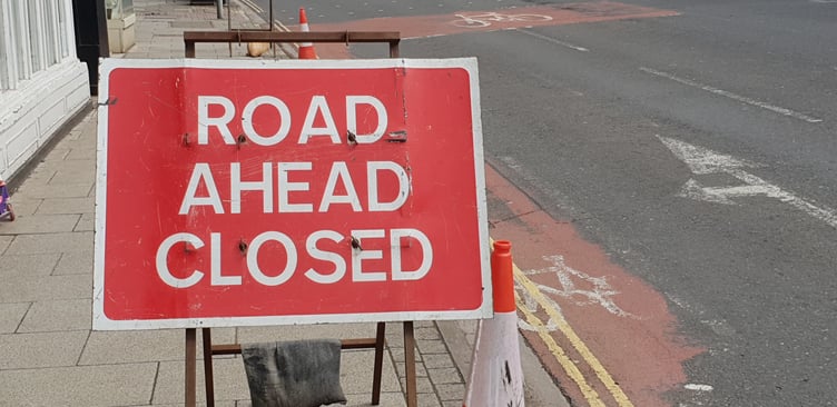 Road closures in West Somerset and Exmoor.