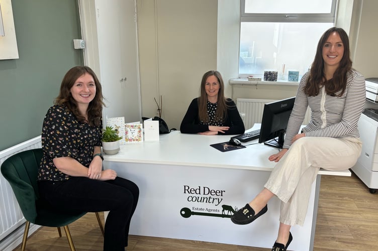 Directors Zoe McCanlis & Liz Pavey and lettings manager Kim Clark at our offices in Williton