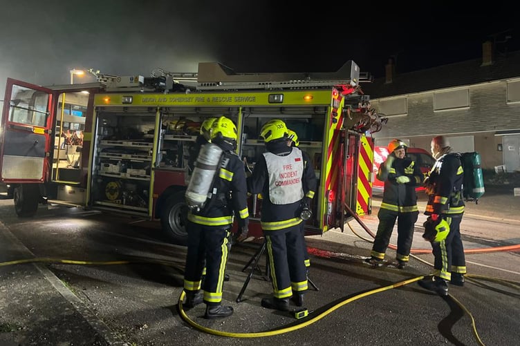 A late night village chimney fire was tackled by Dulverton firefighters. PHOTO: DSFR.