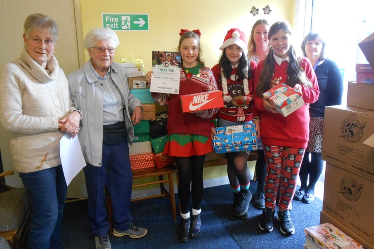 Minehead Middle School is sending nearly 50 shoeboxes filled with gifts to Operation Christmas Child this year.