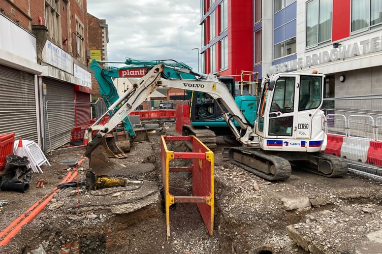 Celebration Mile roadworks on Eastover in Bridgwater town centre - 291024.jpg