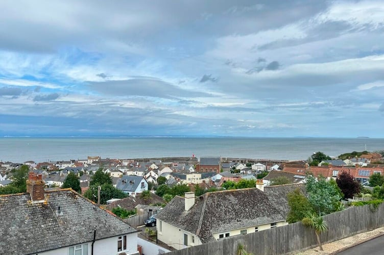 Sea view from property