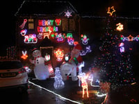Residents turn street into a winter wonderland