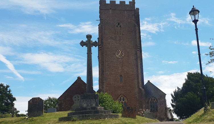 Milverton's St Michael's Church with its clock tower, where lead thieves have struck again.