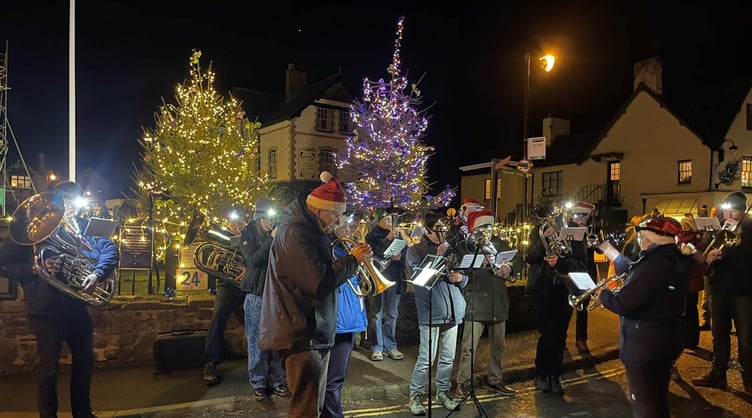 A scene from a previous Porlock late night Christmas shopping evening.