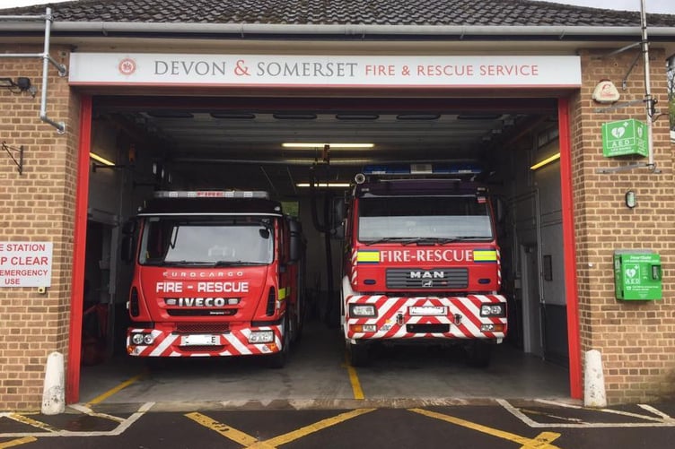 Both appliances from Minehead Fire Station attended the blaze in Alcombe. PHOTO: DSFR.
