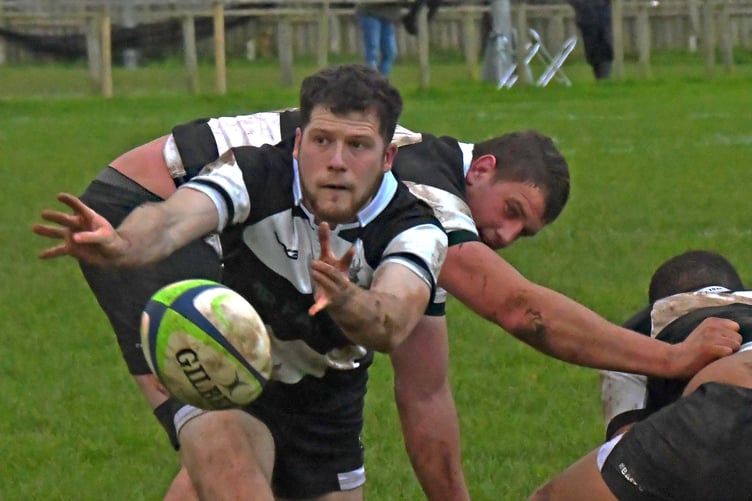 Scrum half Will Hawker in action for Minehead Barbarians