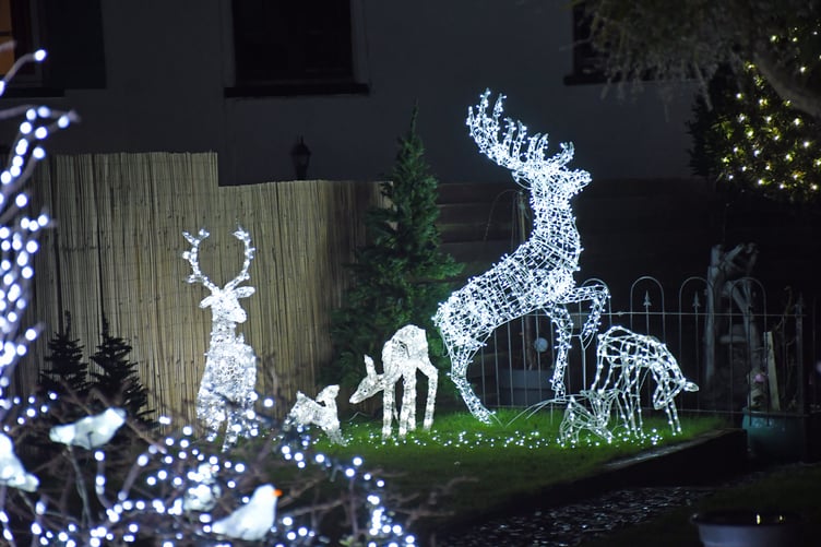 Some of the Elliot's Touch charity Christmas lights in Watchet. PHOTO: Peter Mather.