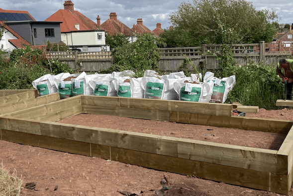 Minehead Middle School pupils have been developing a vegetable patch.