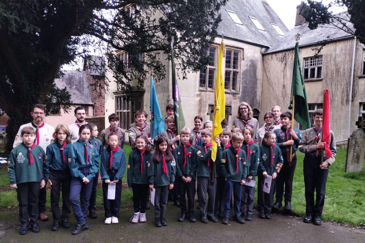Some of the 1st Wiveliscombe Scouts, who are threatened with closing because of a shortage of volunteer helpers.