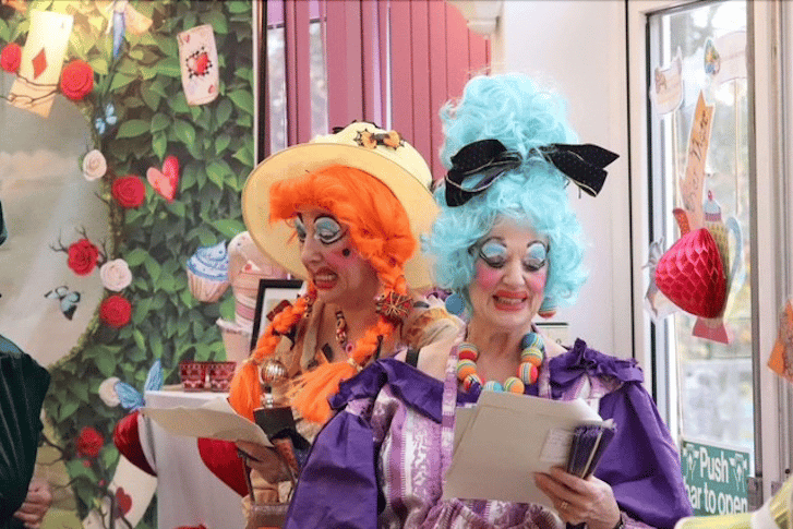 Williton Hospital's pantomime Ugly Sisters, played by Chris Bye and Yvonne Marshall. PHOTO: Ben Bland Photography.