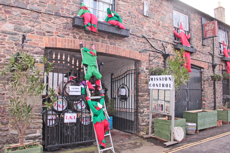 The winning 'Christmas invades Top Ship' entry by the Top Ship in Porlock's annual Santa festival. PHOTO: Chris Gladstone.