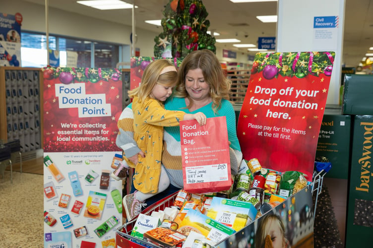 Stores in Somerset have been overwhelmed by the generosity of customers who donated at the Tesco Winter Food Collection