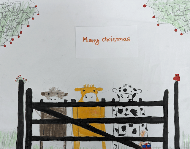 Pupils design Christmas card for MP