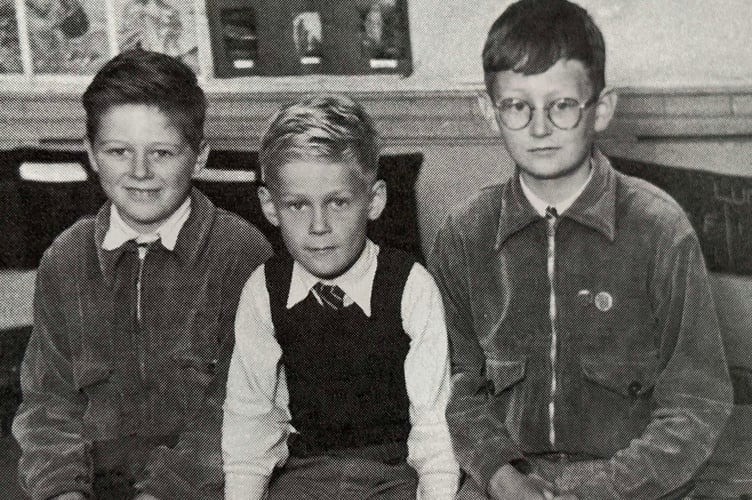Porlock's Robert Shopland (right) with brothers Charlie and Richard.
